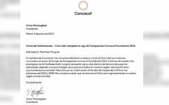 Carta de la Concacaf a Jesús Martínez. | Foto: Especial