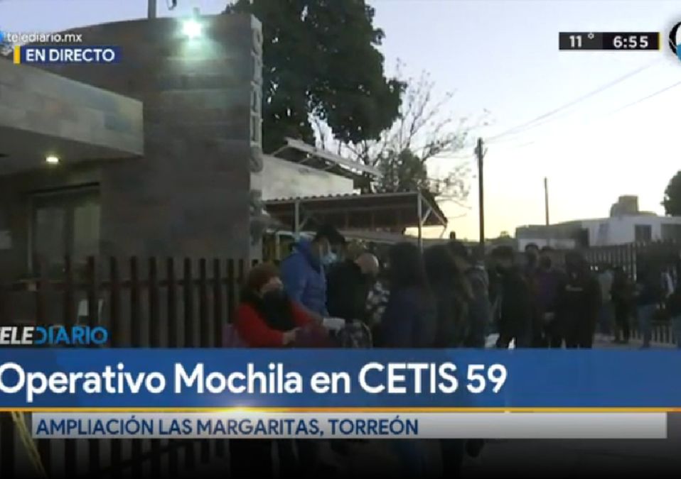 Implementan Operativo Mochila en CETIS 59 de Torreón