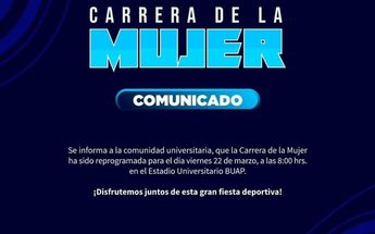 Comunicado Carrera de la Mujer BUAP 2024 | Dirección de Deporte y Cultura Física
