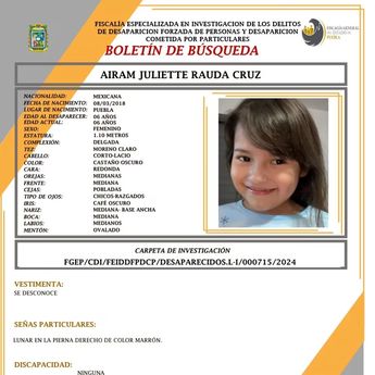 Airam Juliette Rauda Cruz, desaparecida en NL. | Especial