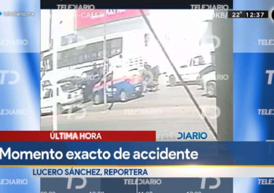 Motociclista muere tras ser embestido por abuelita y quedar prensado entre dos vehículos