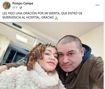 Pompo informó en redes sociales que su esposa fue hospitalizada. | Especial