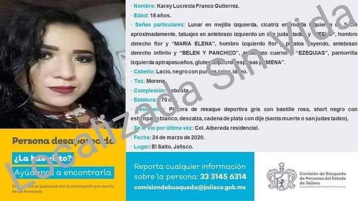 Localizan sin vida a Karey Franco | Especial