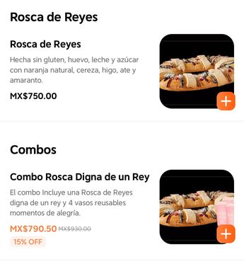Precios de la rosca con figuras de oro en DiDi