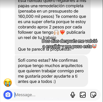 Captura de pantalla de la conversación / TikTok @architektsofia