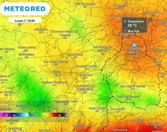 Las máximas llegarán a 28 °C en zonas del centro, norte y oriente del Valle de México este lunes / Meteored