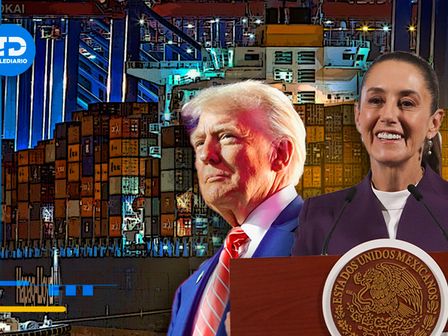 Los aranceles de Donald Trump afectan a gran parte de la economía mexicana / Imágenes: Instagram Donald Trump, Cuartoscuro, Diseño: Sam Martz