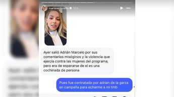 Mariana Rodríguez compartió un chat en la que reacciona sobre la salida de Adrián Marcelo / Especial