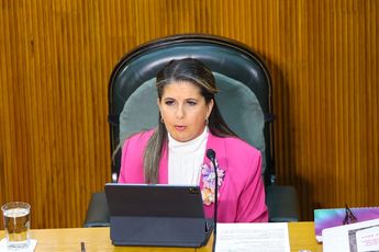 La secretaria de Igualdad, Martha Herrera también compareció ante el Poder Legislativo de Nuevo León. | Jorge López