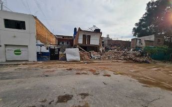 Casa de Denisse Luna que quedó destrozada tras la explosión / Juan Carlos Munguía