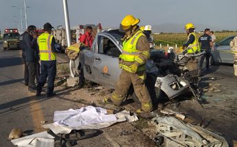 El accidente dejó también cuantiosos daños materiales