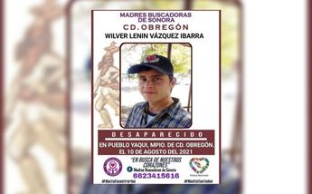 Ficha de búsqueda de Wilberth Lenin Vázquez Ibarra / Facebook El Reportero Sonorense