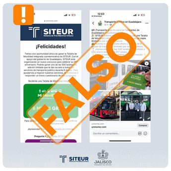Comunicado oficial de Siteur sobre la promoción falsa en redes | @SITEURJAL vía X