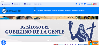 Portal de la Secretaría de Educación de Guanajuato