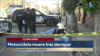 Muere motociclista tras derrapar en Puebla