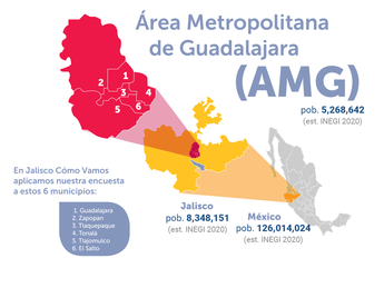 Mapa y población del AMG en Jalisco | Jalisco cómo vamos