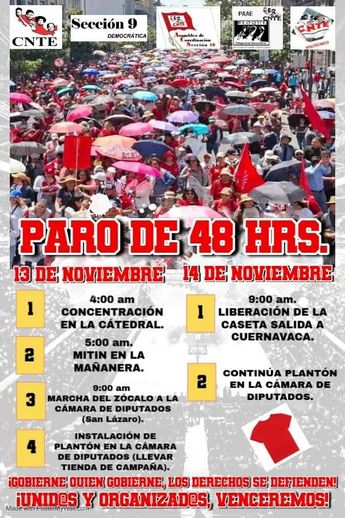 La CNTE tiene cuatro exigencias al gobierno federal | Facebook