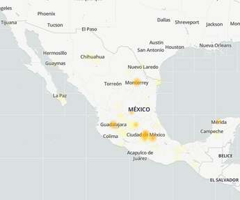 Mapa de fallas en X