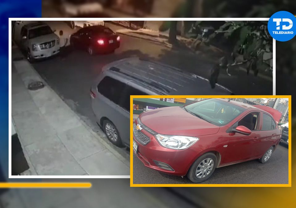 Investigan auto utilizado para robos en Monterrey | Cortesía