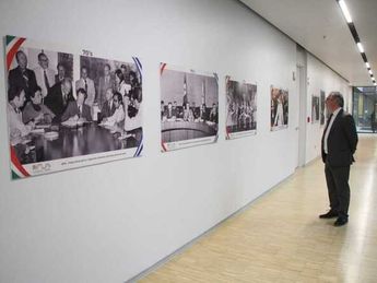 Exposición de fotografías en la UDEM sobre relación México-Israel. / Leonel Rocha