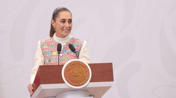 La presidenta Claudia Sheinbaum en la Conferencia del Pueblo desde la XXV Zona Militar de Puebla | Anel Esgua/ Es Imagen