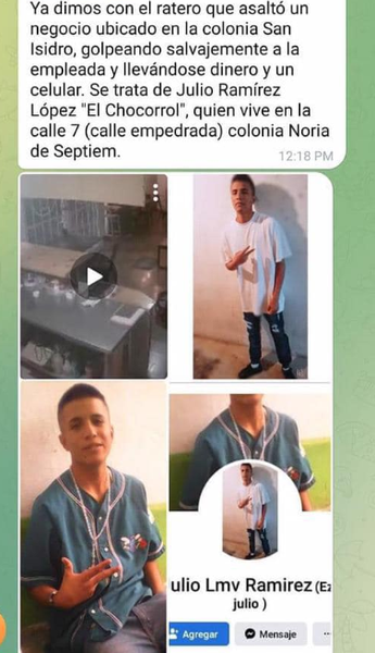 Supuesto asaltante publicado por usuarios | Adolfo Enríquez Vanderkam
