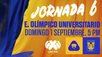 Pumas vs Tigres, jornada 6 - Liga MX - Apertura 2024 / Captura