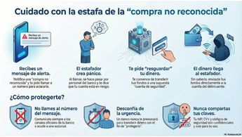El objetivo del engaño inicial de la compra no identificada es crear pánico. | NotebookLM