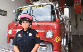 Lucero Rodríguez forma parte de Bomberos Nuevo León. | Leonel Rocha