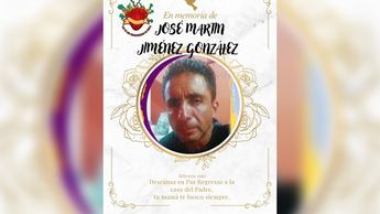 El Colectivo Voz de los Desaparecidos publicó una esquela en memoria de José Martín Jiménez González | Especial
