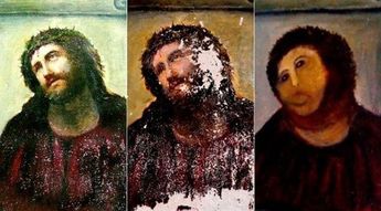 La pintura del Ecce Homo fue restaurada en el 2012 tras sufrir severos daños debido a la humedad / Cortesía
