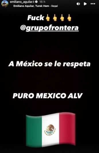 Emiliano Aguilar manda fuerte mensaje contra Grupo Frontera