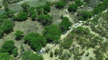 El predio se ubica en una zona rural y con mucha vegetación en Lagos de Moreno. | Fiscalía de Jalisco