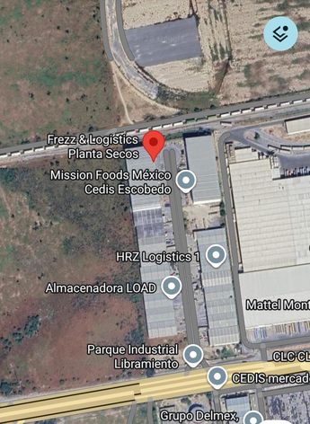Ubicación de empresa en la que se reportó incendio en Escobedo, Nuevo León. / Especial