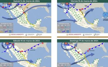 Frente frío 40 trayectoria