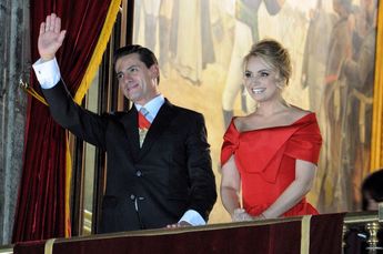 Enrique Peña Nieto y Angélica Rivera en 2018