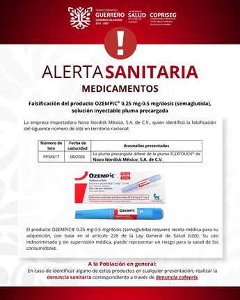 Copriseg alerta por medicamentos falsos | X @COPRISEGro