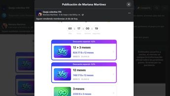 Publicación del grupo Quejas Colectivas 1Fit / Especial