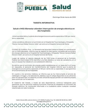 El IMSS publicó un comunicado para dar a conocer el motivo que originó el apagón / Especial