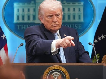 El presidente Donald Trump puso una hora límite a Irán para llegar a un acuerdo. (AP foto/Mark Schiefelbein)