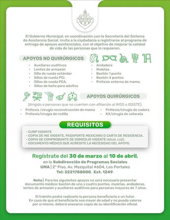 Programa de apoyos para la salud. | Gobierno de Puerto Vallarta