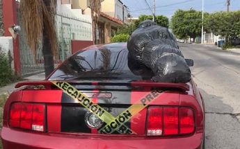 Decoración de Halloween que simula ser un cuerpo abandonado / Pablo Núñez