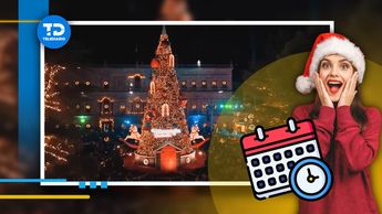 El mega pino de Navidad se encuentra en la Plaza de Armas.