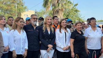 La secretaria de Salud, Alma Rosa Marroquín habló sobre el incremento de casos de dengue en Nuevo León. | Víctor González