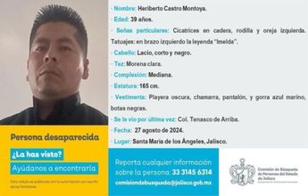 Ficha de búsqueda de policía desaparecido en Santa María de los Ángeles | Telediario