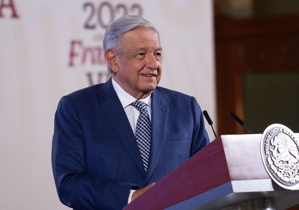 El presidente en conferencia de prensa matutina en Palacio Nacional. | Cortesía
