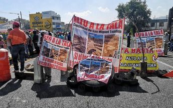 La manifestación en la México-Cuernavaca cerrará la circulación hasta las 17:00 horas/ Jorge Becerril