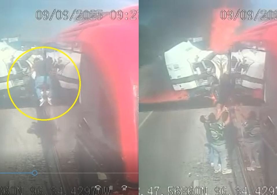 Pese a la explosión, usuarios ayudaron a otros pasajeros a escapar por la ventana del autobús ADO / Especial