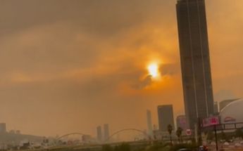 Sol de forma extraña en Monterrey | Especial