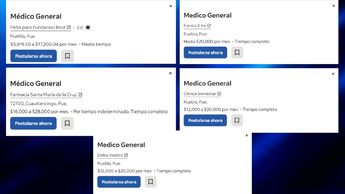 Vacantes de empleo de médico general en Puebla del sitio Indeed | Especial